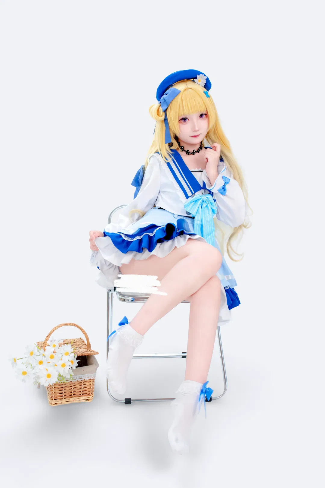 【菲比cos】鸣潮里的蓝色水手服太可爱了 - 第 3 张