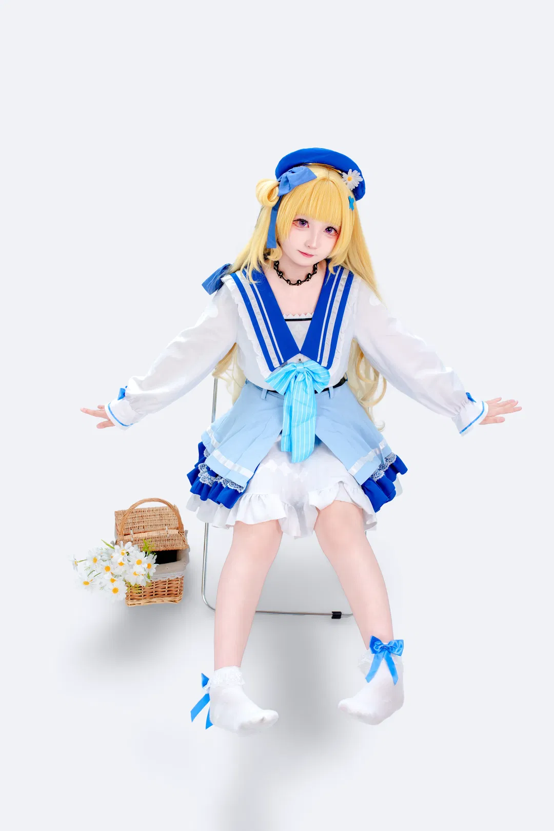 【菲比cos】鸣潮里的蓝色水手服太可爱了 - 第 5 张