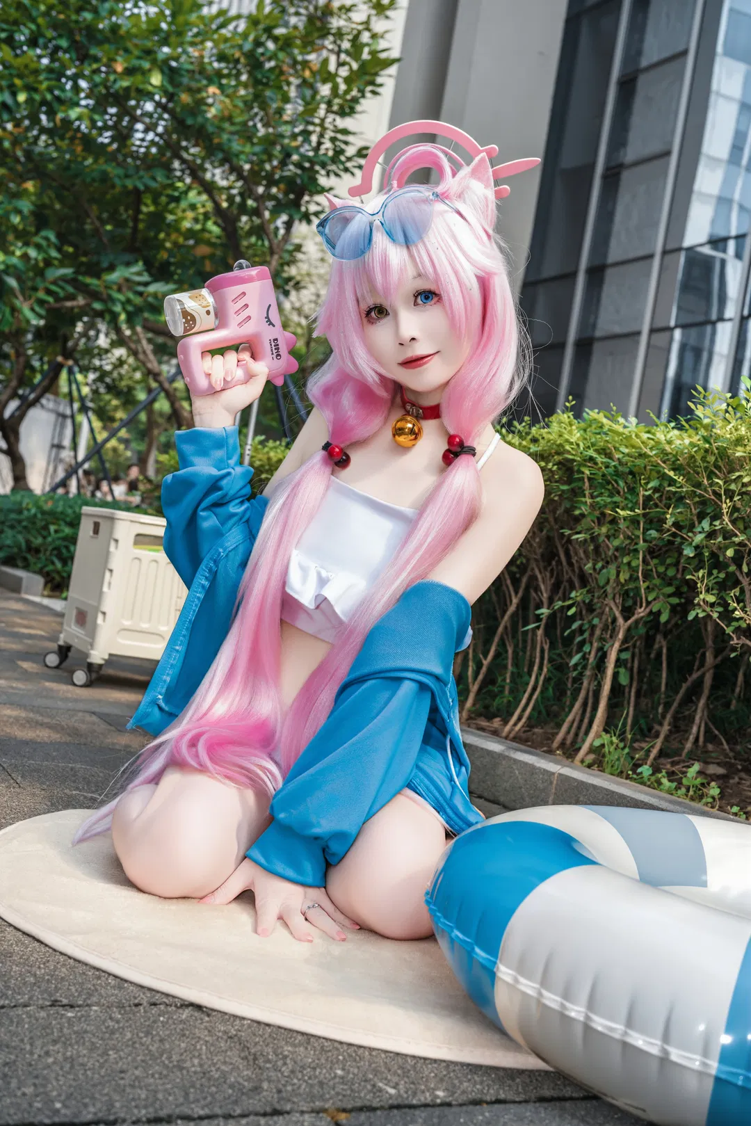 【小鳥遊星野cos】碧藍檔案夏日泳裝，來和我一起度假吧 - 第 2 張