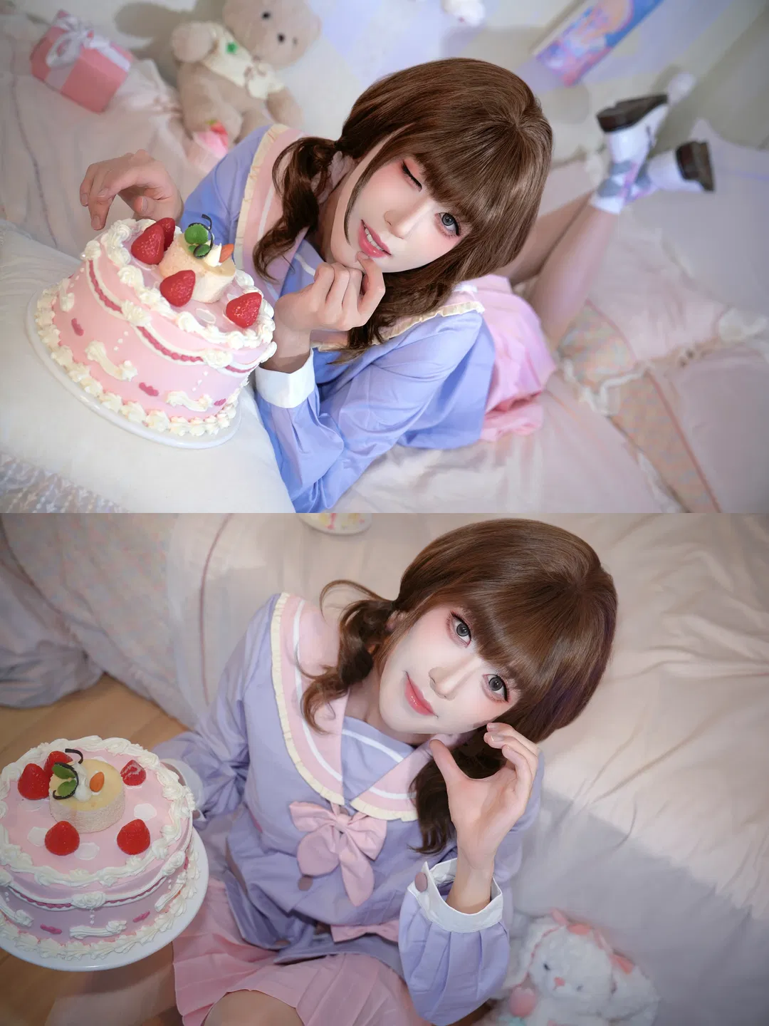 男孩子的幼稚园JK写真 生日月的草莓蛋糕味 - 第 1 张