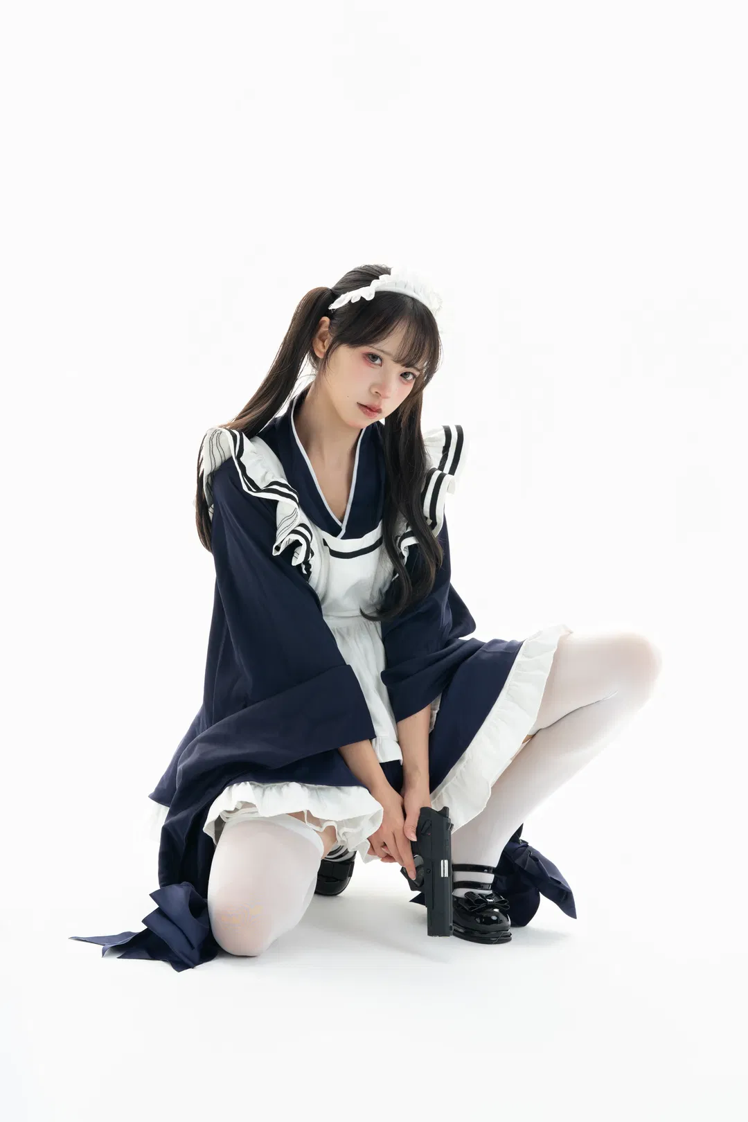 白棚和风武装女仆，动作参考与绘画素材拉满 - 第 3 张