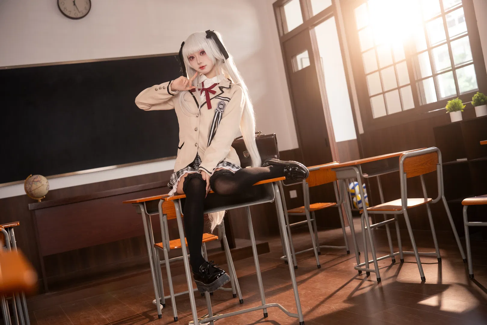 【篝之霧枝cos】美少女萬華鏡的教室光影記錄 - 第 3 張