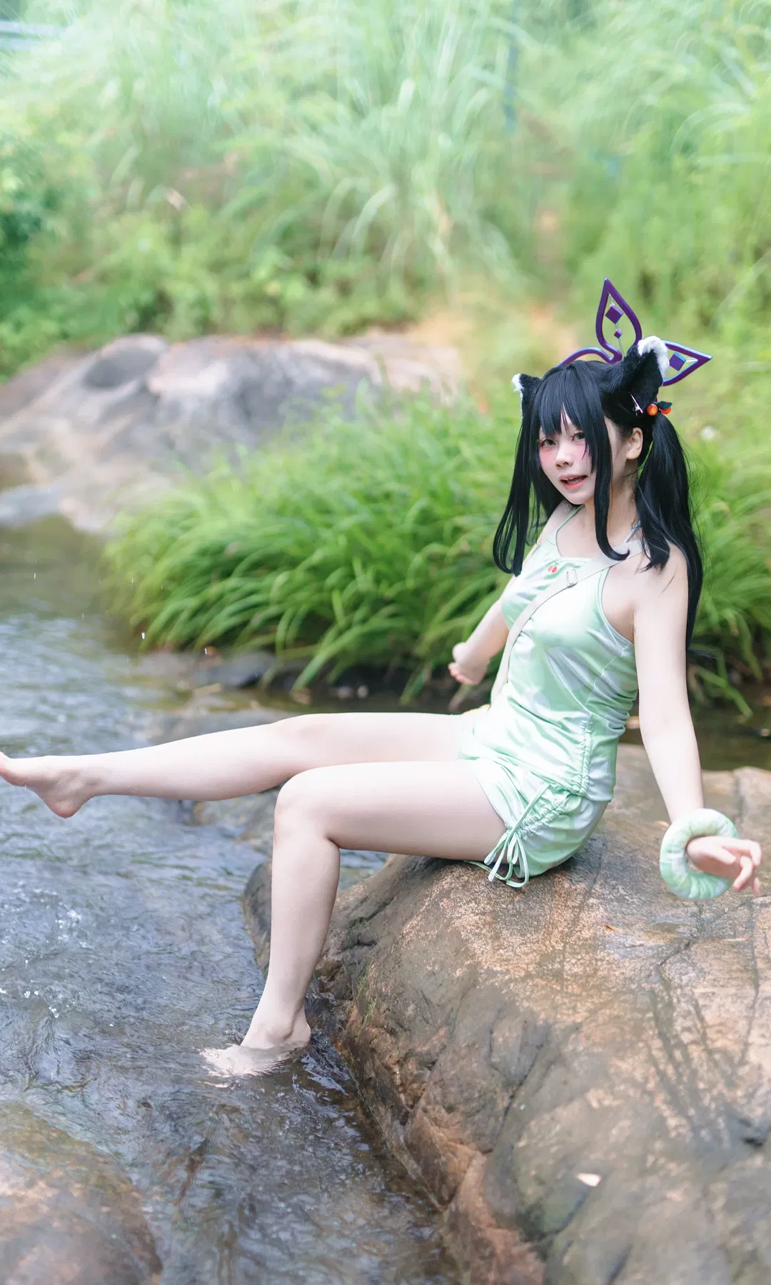 【春原瞬cos】迟到的夏日碎片，来溪边吃西瓜啦 - 第 2 张
