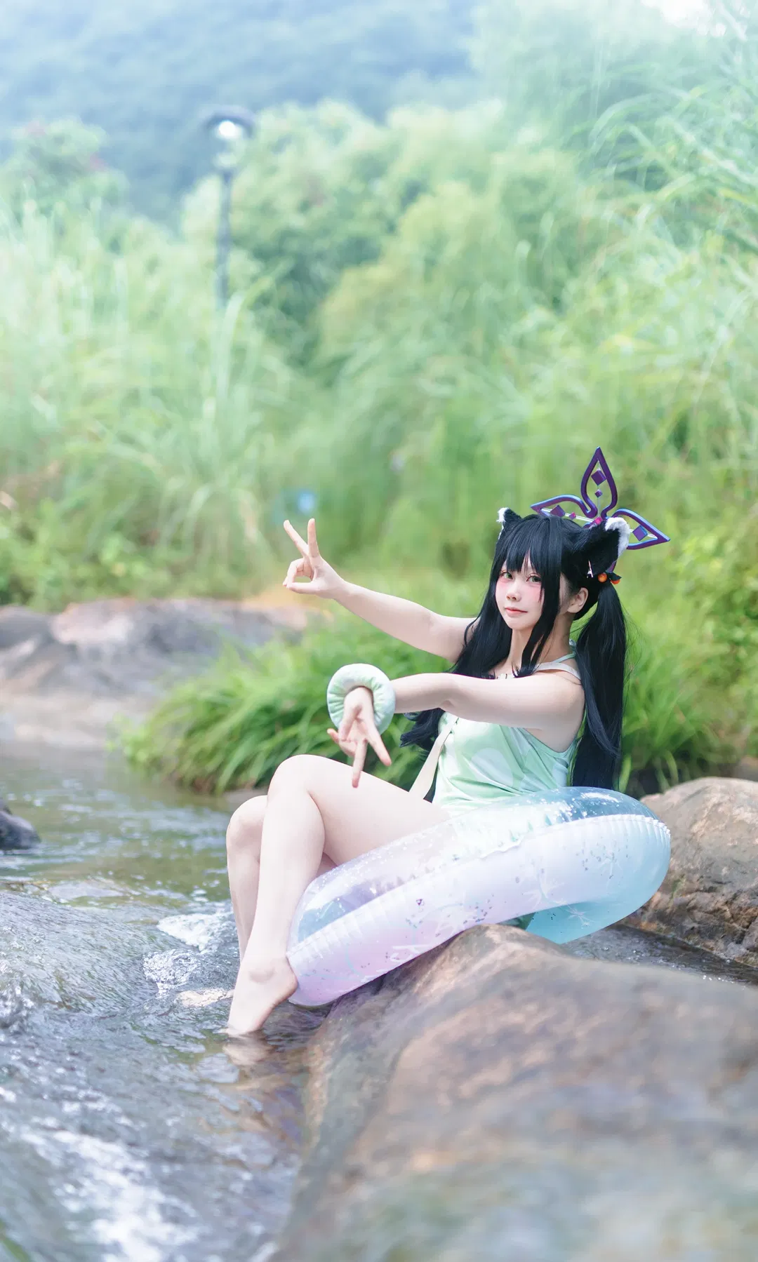 【春原瞬cos】迟到的夏日碎片，来溪边吃西瓜啦 - 第 4 张