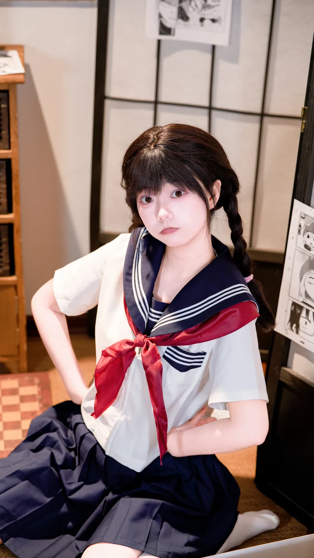 【青春豬頭少年】水手服與雙麻花辮的日系少女 - 第 1 張