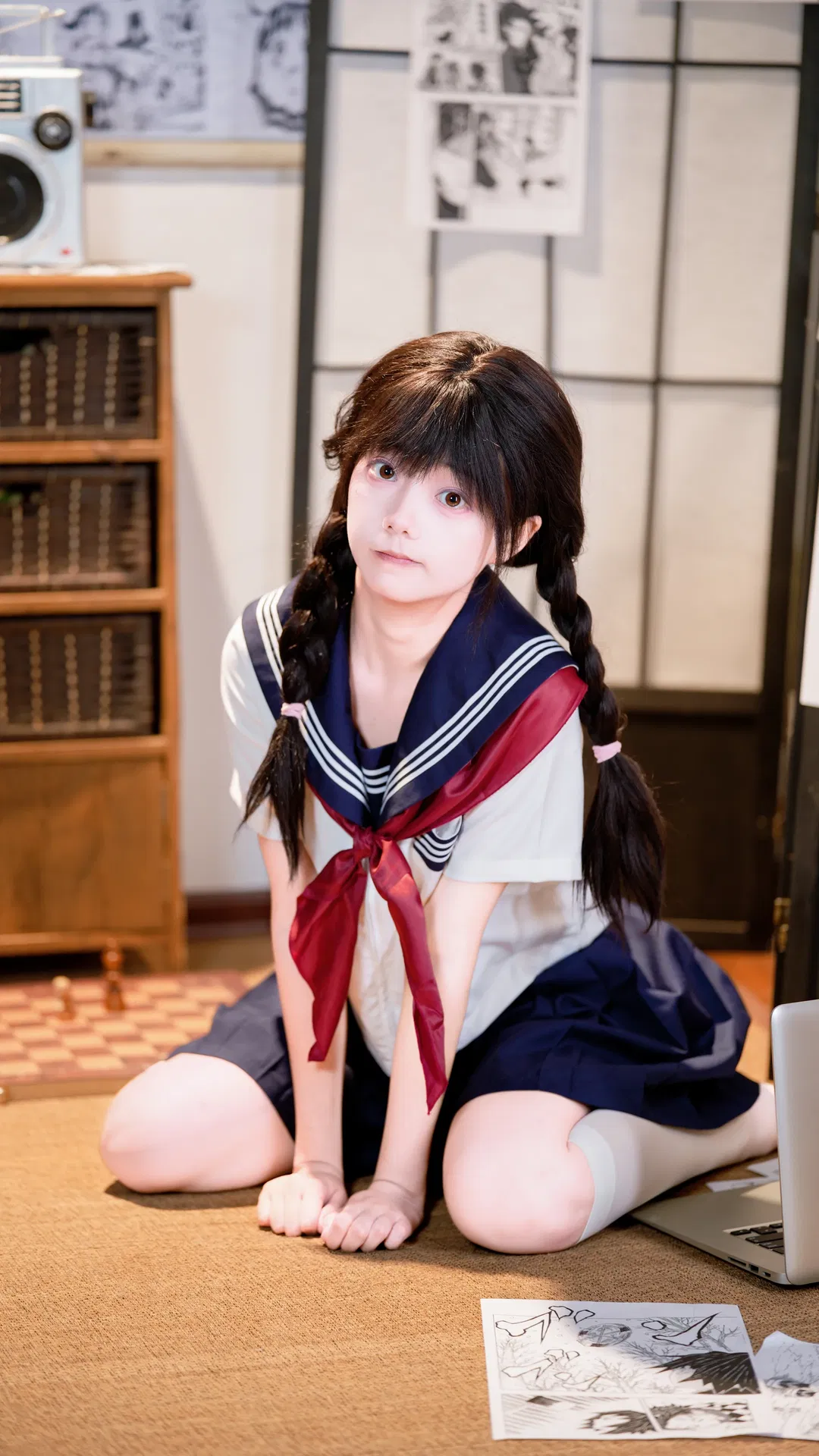 【青春豬頭少年】水手服與雙麻花辮的日系少女 - 第 2 張