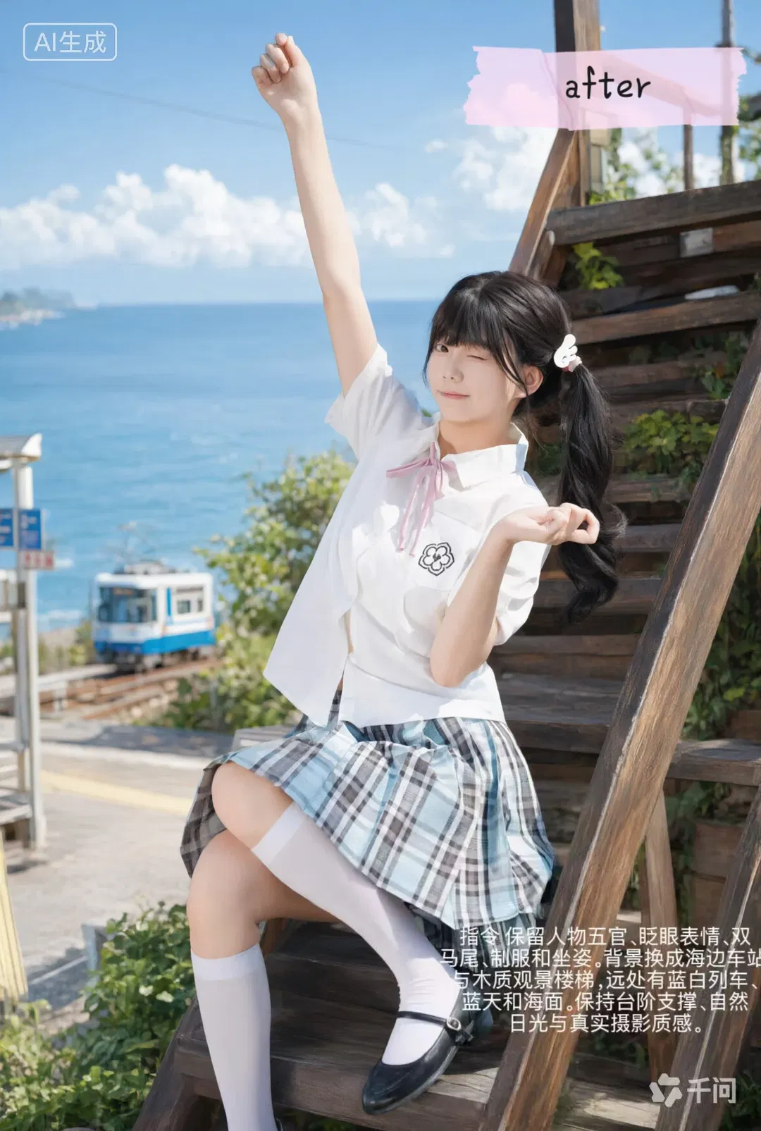 【雷姆cos】【塗山蘇蘇cos】舊照新修，從月光教堂到海邊車站 - 第 8 張