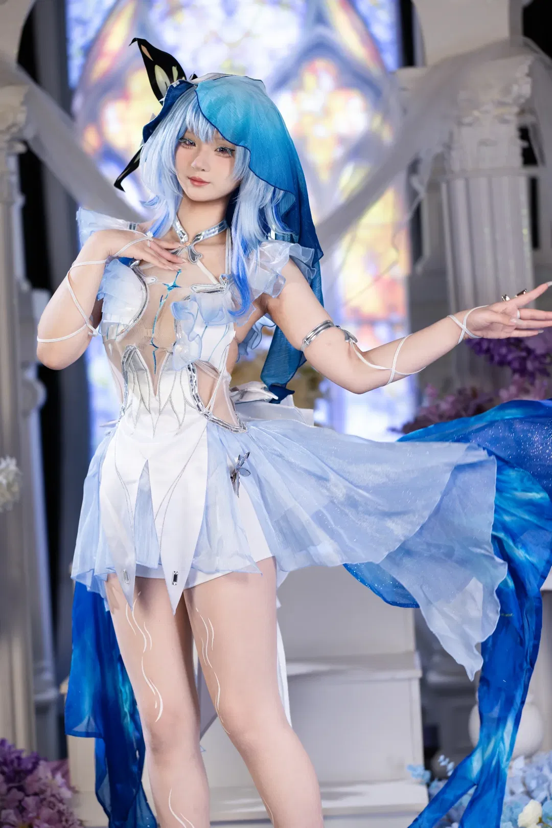 【守岸人cos】鸣潮清冷感拉满的蓝色幻梦 - 第 7 张