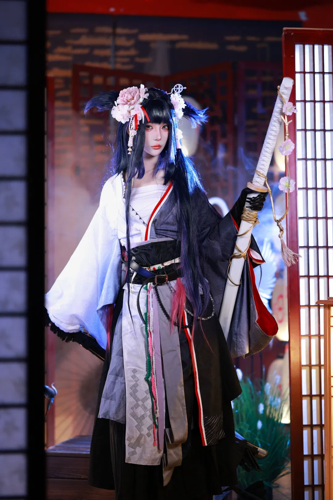 【澪cos】明日方舟和风双刀装扮的冷艳氛围感正片 - 第 2 张