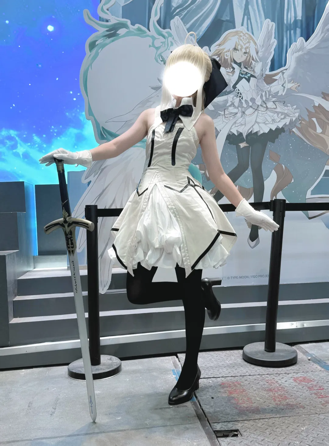 【saberlilycos】fgo经典武内立，白裙黑丝骑士姬 - 第 1 张