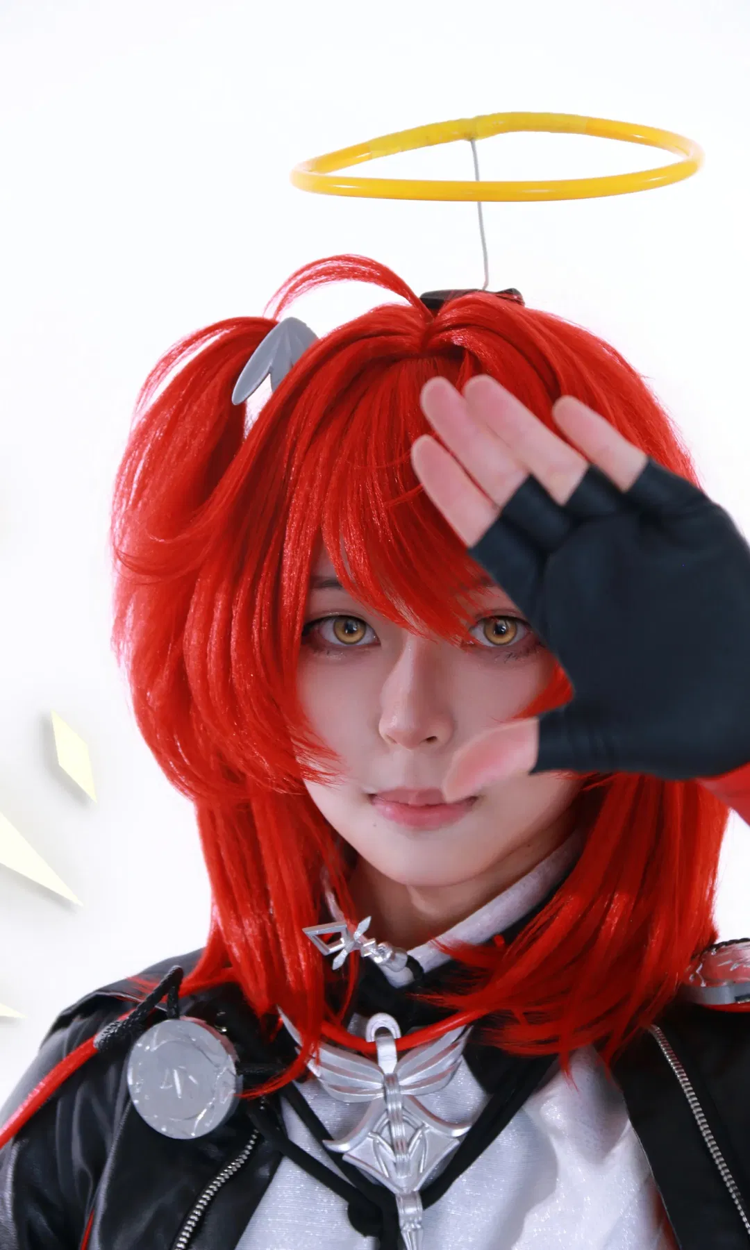 【新约能天使cos】明日方舟红发天使棚拍记录 - 第 1 张