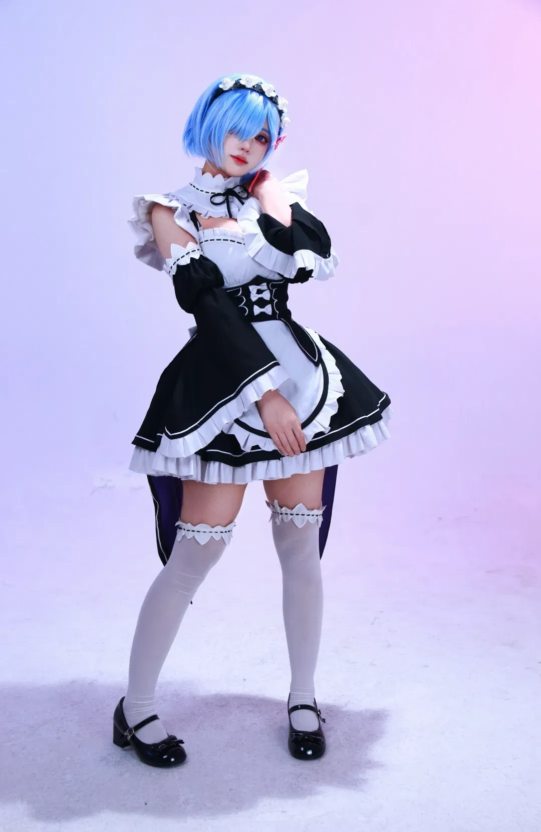 【蕾姆cos】从零开始的异世界生活，蓝发女仆棚拍记录 - 第 5 张