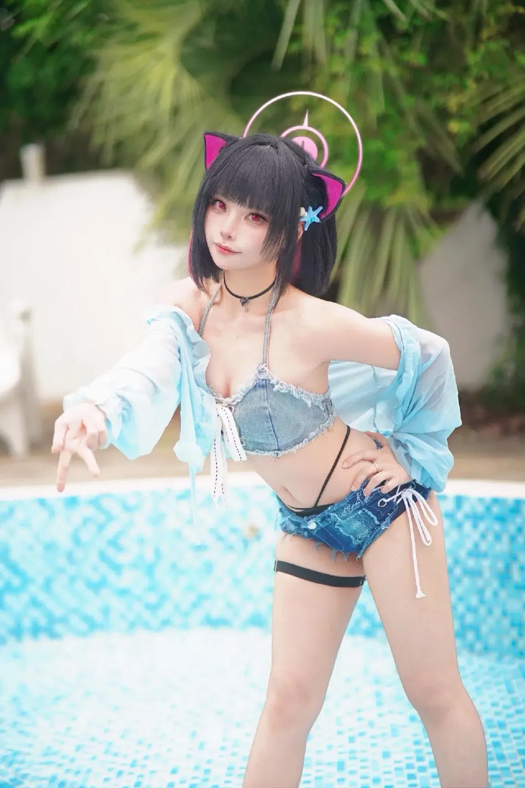 【杏山和纱cos】蔚蓝档案夏日泳装 - 第 1 张