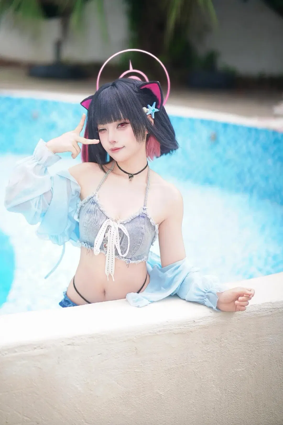 【杏山和纱cos】蔚蓝档案夏日泳装 - 第 2 张