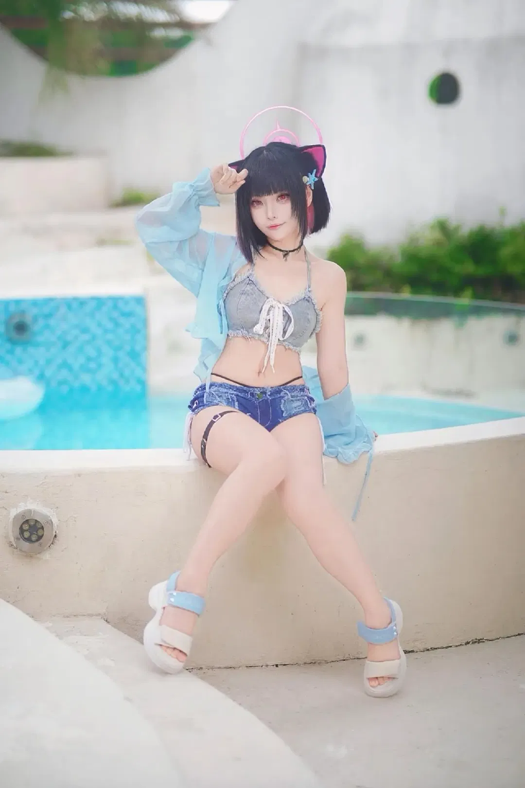 【杏山和纱cos】蔚蓝档案夏日泳装 - 第 3 张