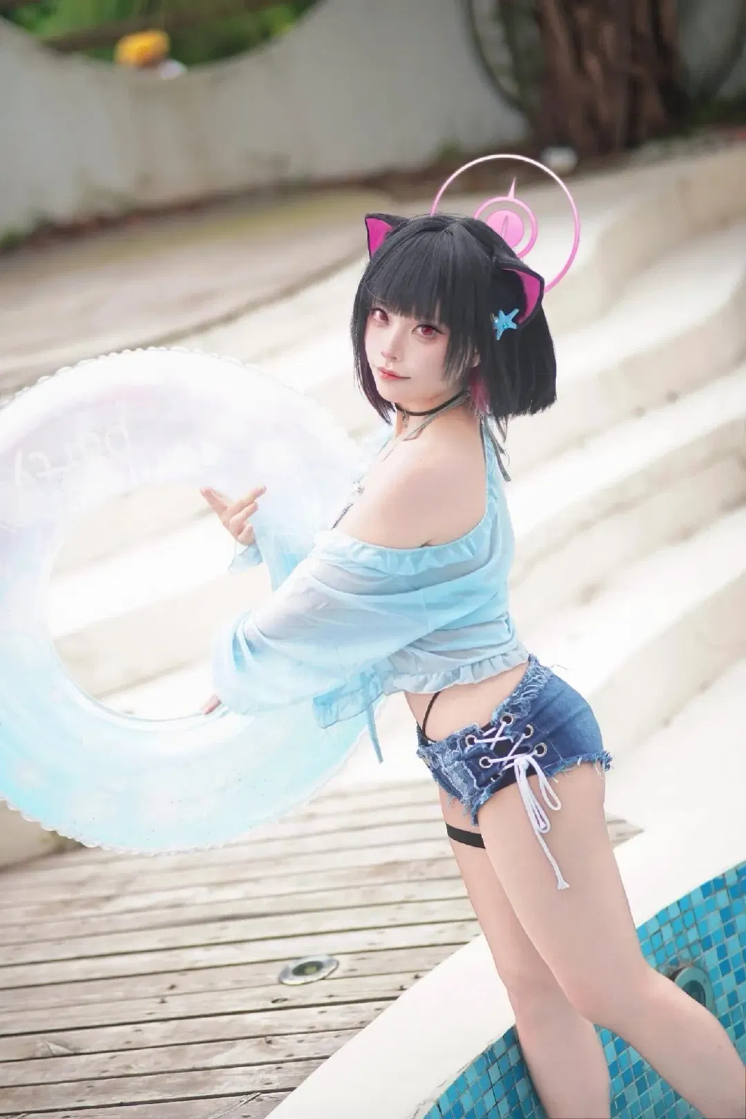 【杏山和纱cos】蔚蓝档案夏日泳装 - 第 4 张