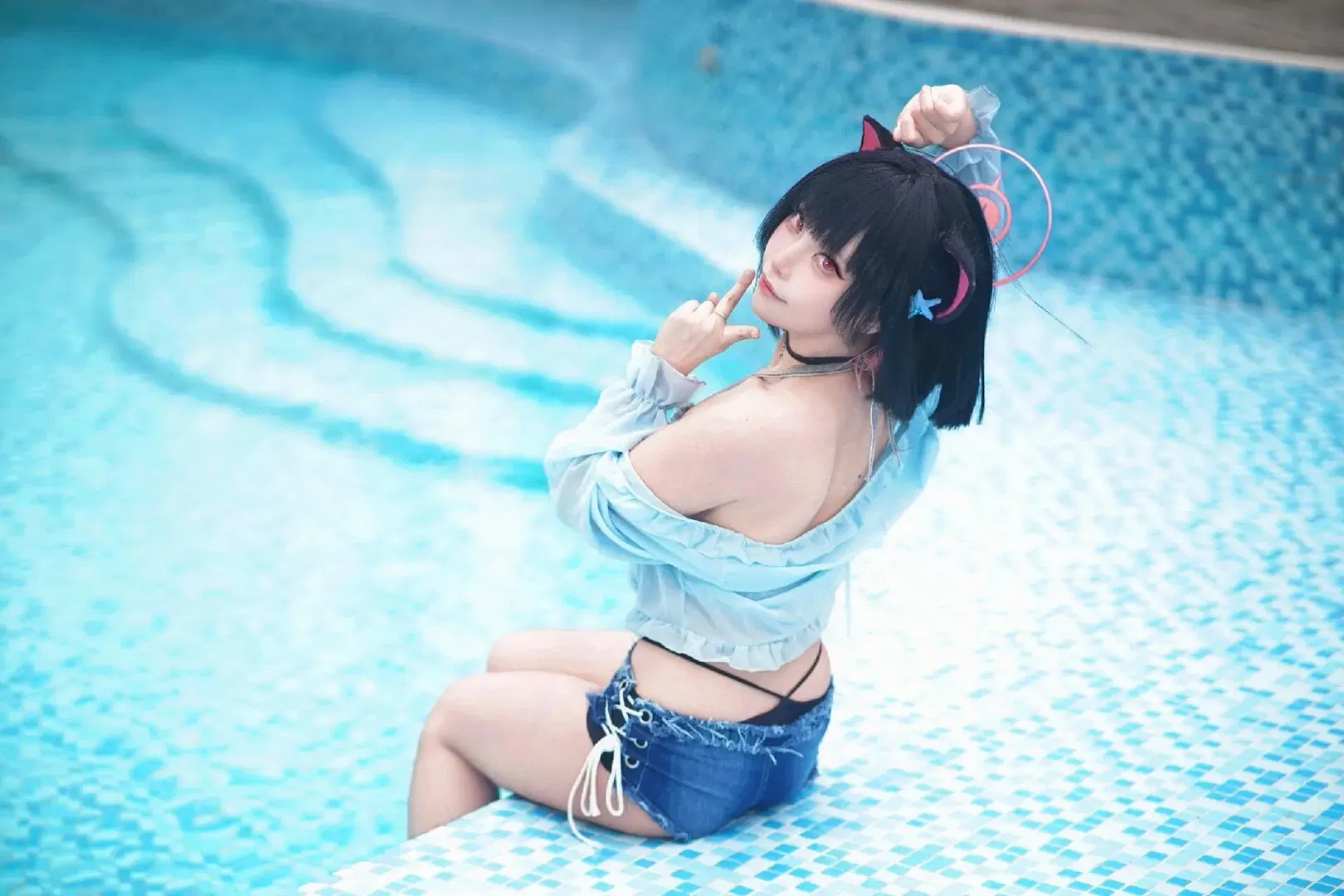 【杏山和纱cos】蔚蓝档案夏日泳装 - 第 5 张