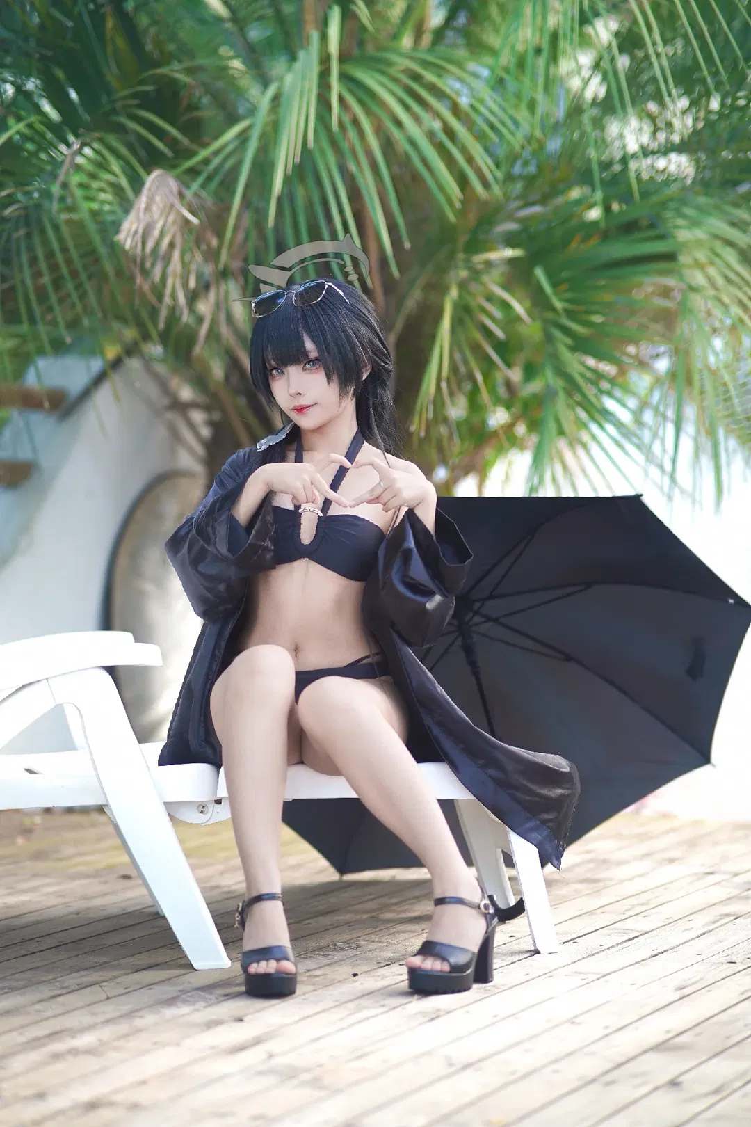 【龍華妃咲cos】蔚藍檔案的海邊假日泳裝 - 第 1 張