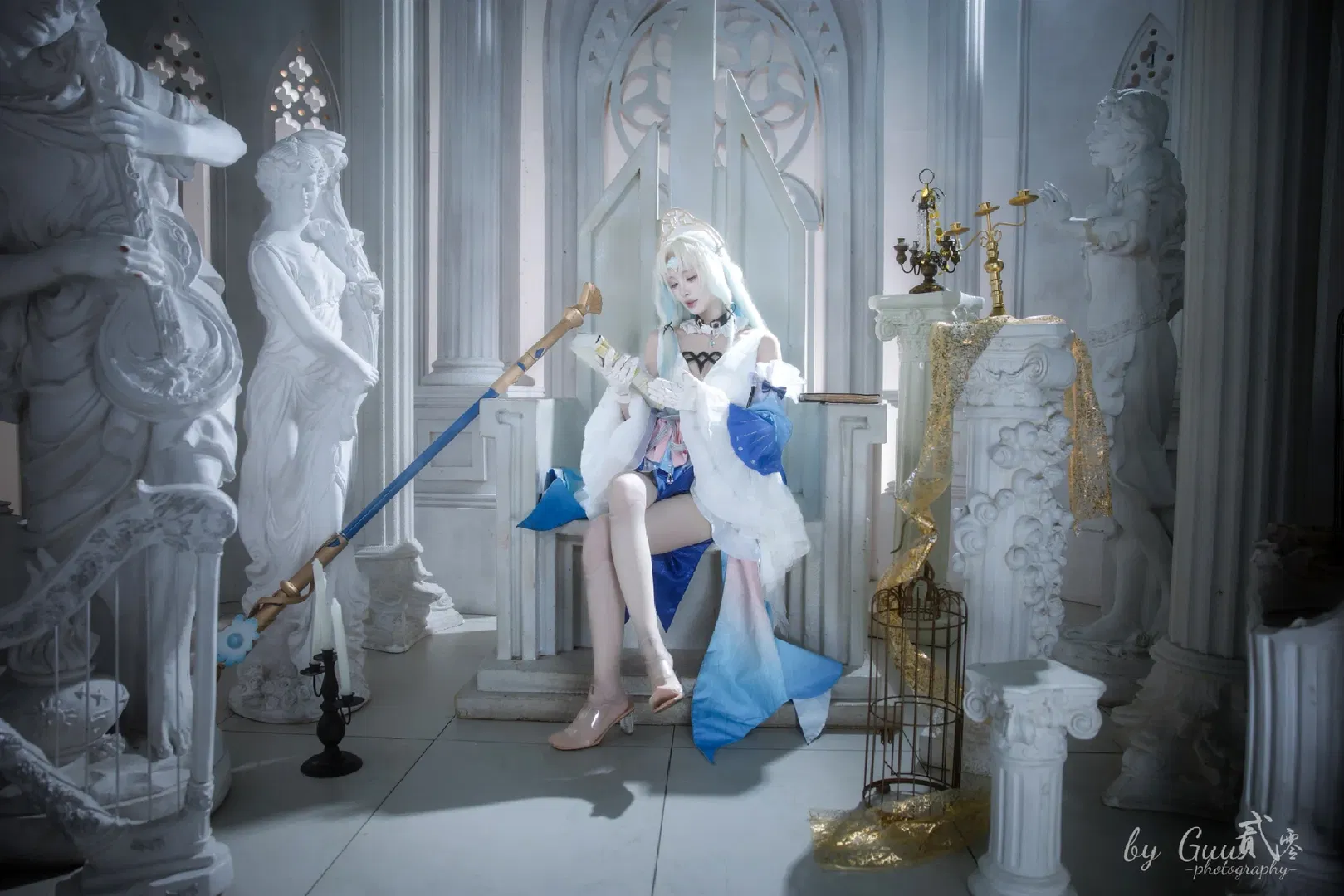 【真珠大人cos】崩坏星穹铁道白色殿堂的华丽邂逅 - 第 1 张