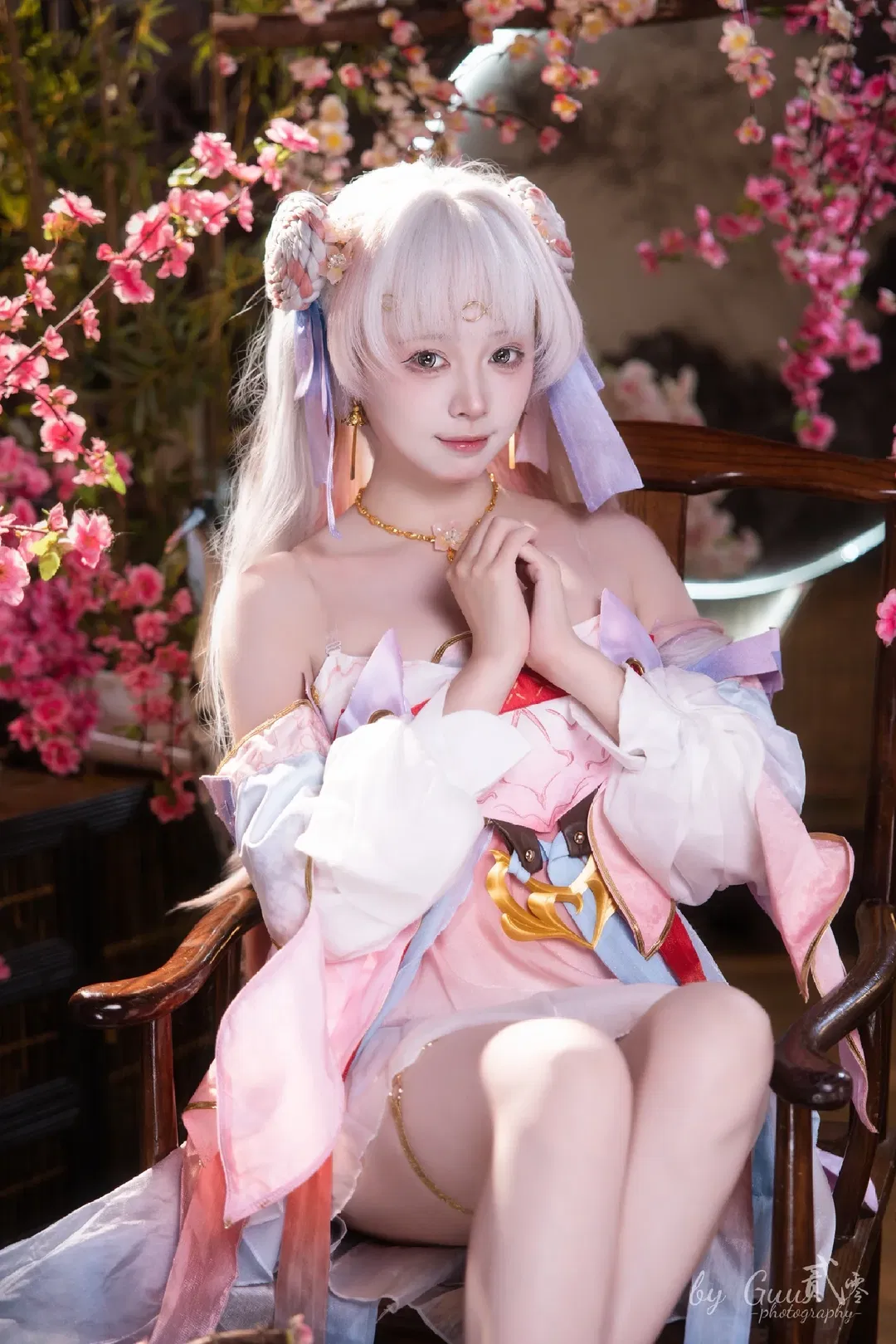 【今汐cos】鸣潮桃夭灼灼国风造型写真 - 第 1 张
