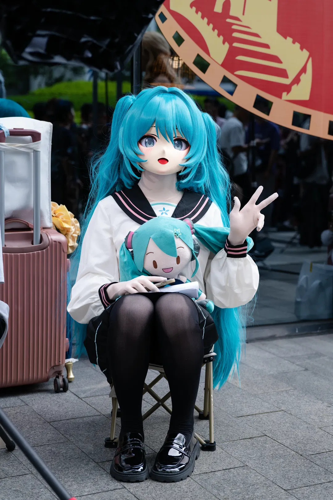 【初音未来cos】初音未来原皮打卡CICF外场 - 第 2 张