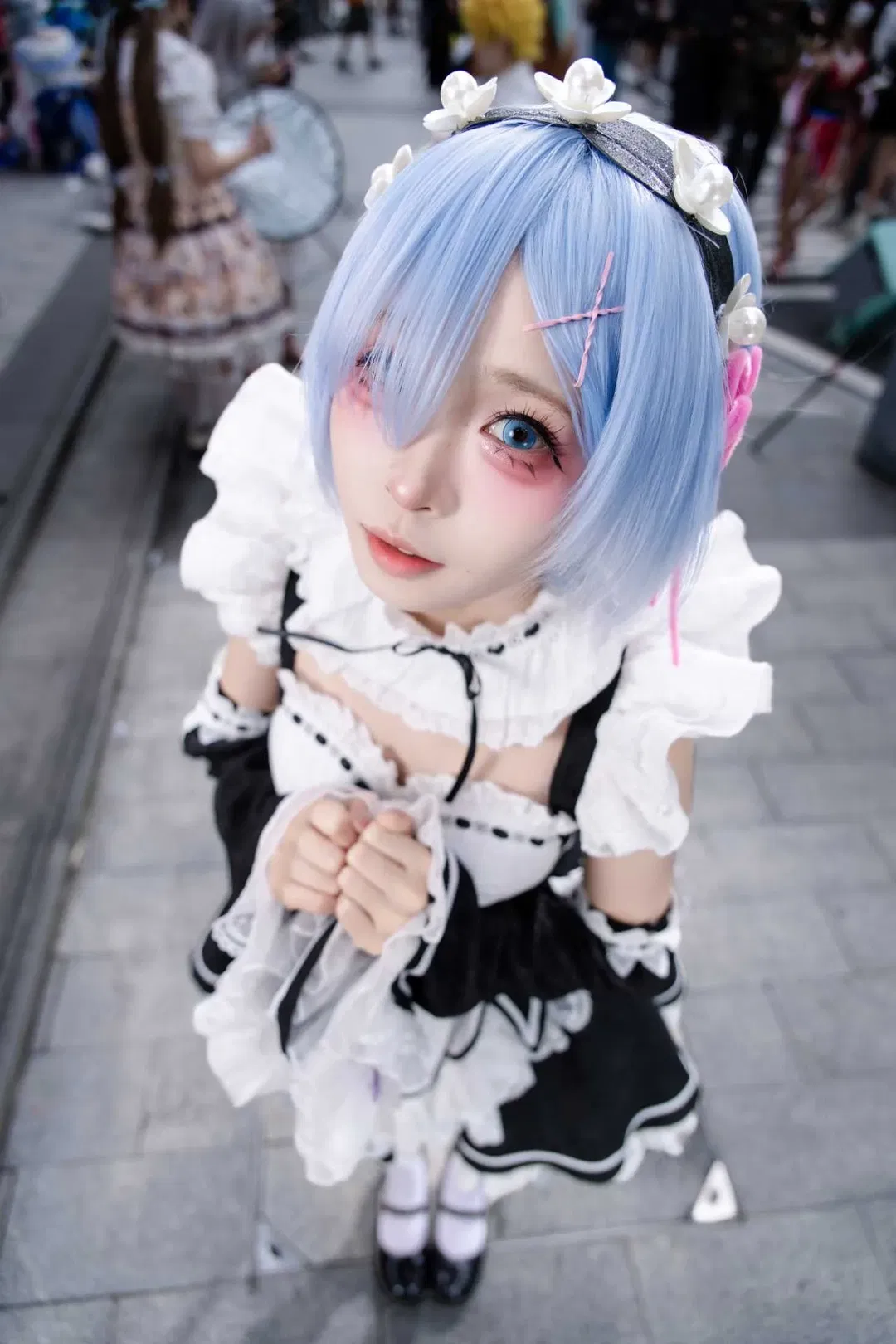 【蕾姆cos】CICF漫展上的黑白女仆装存档 - 第 1 张