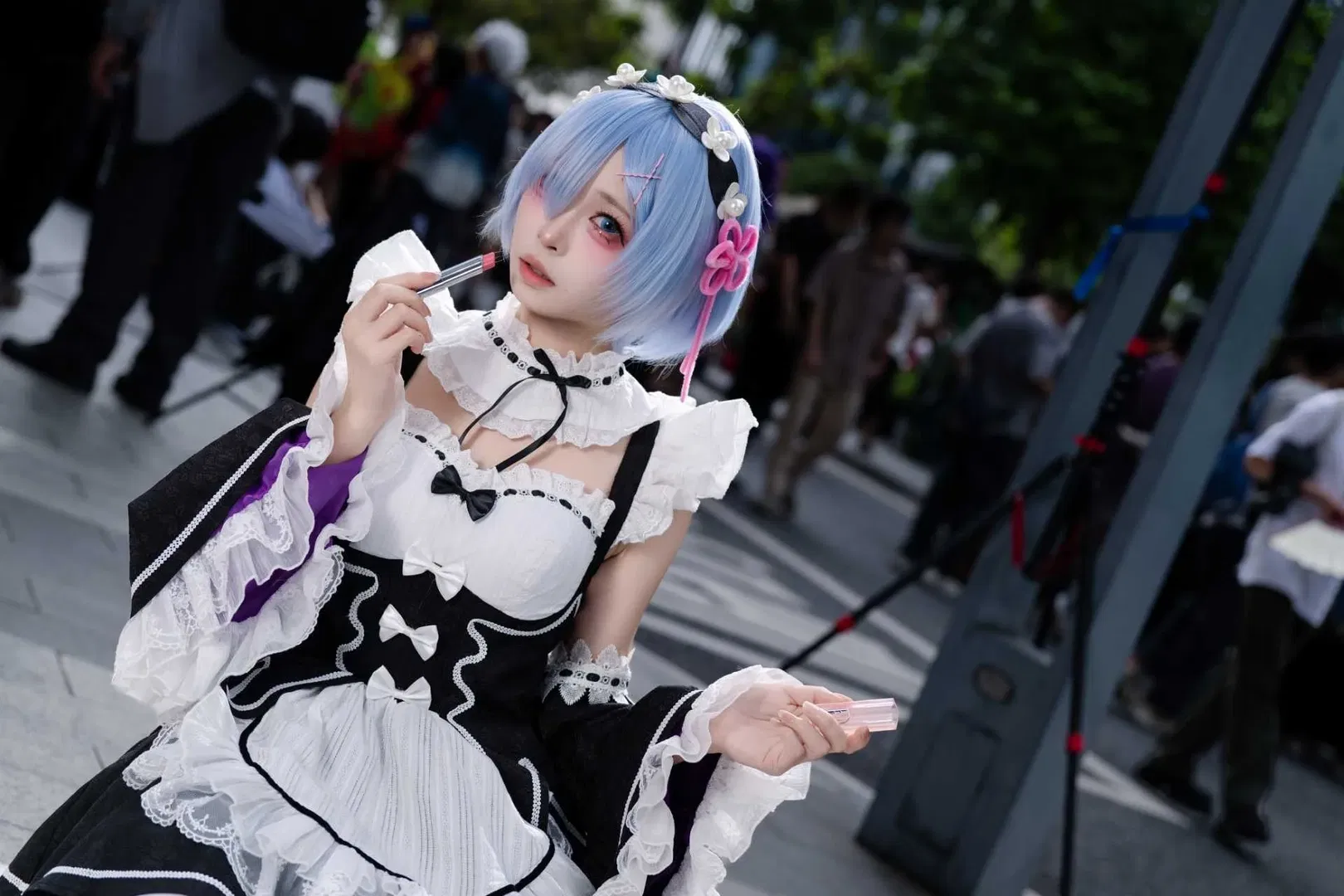 【蕾姆cos】CICF漫展上的黑白女仆装存档 - 第 7 张