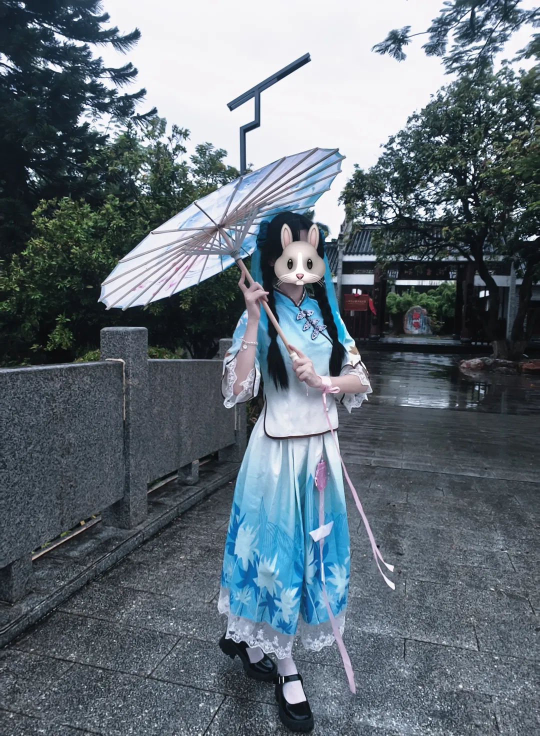 【西施cos】诗语江南的雨中氛围感体验 - 第 1 张