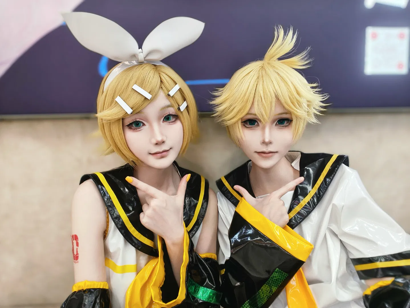 【镜音铃cos】和雾麟一起出的镜音双子水手服 - 第 5 张