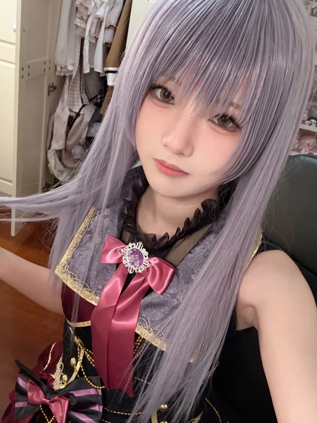 【凑有希那cos】Bang Dream! 来自Roselia的暗黑银发歌姬 - 第 1 张