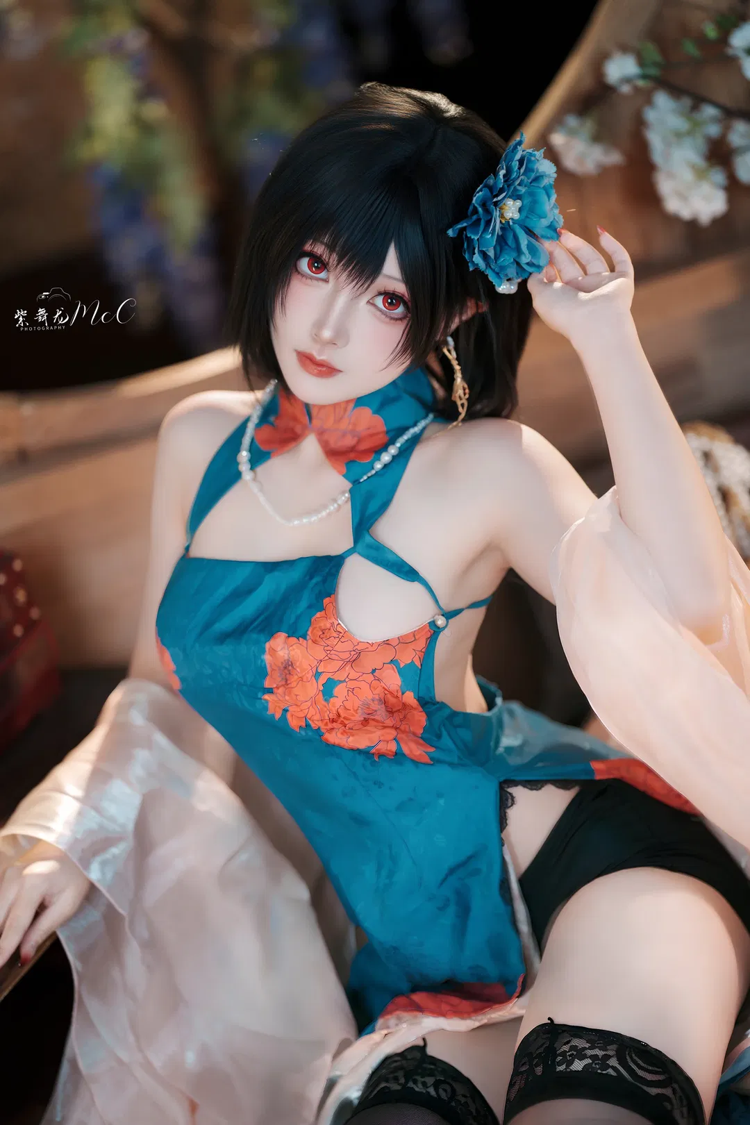 【建武cos】碧藍航線建武的藍綠旗袍正片 - 第 4 張