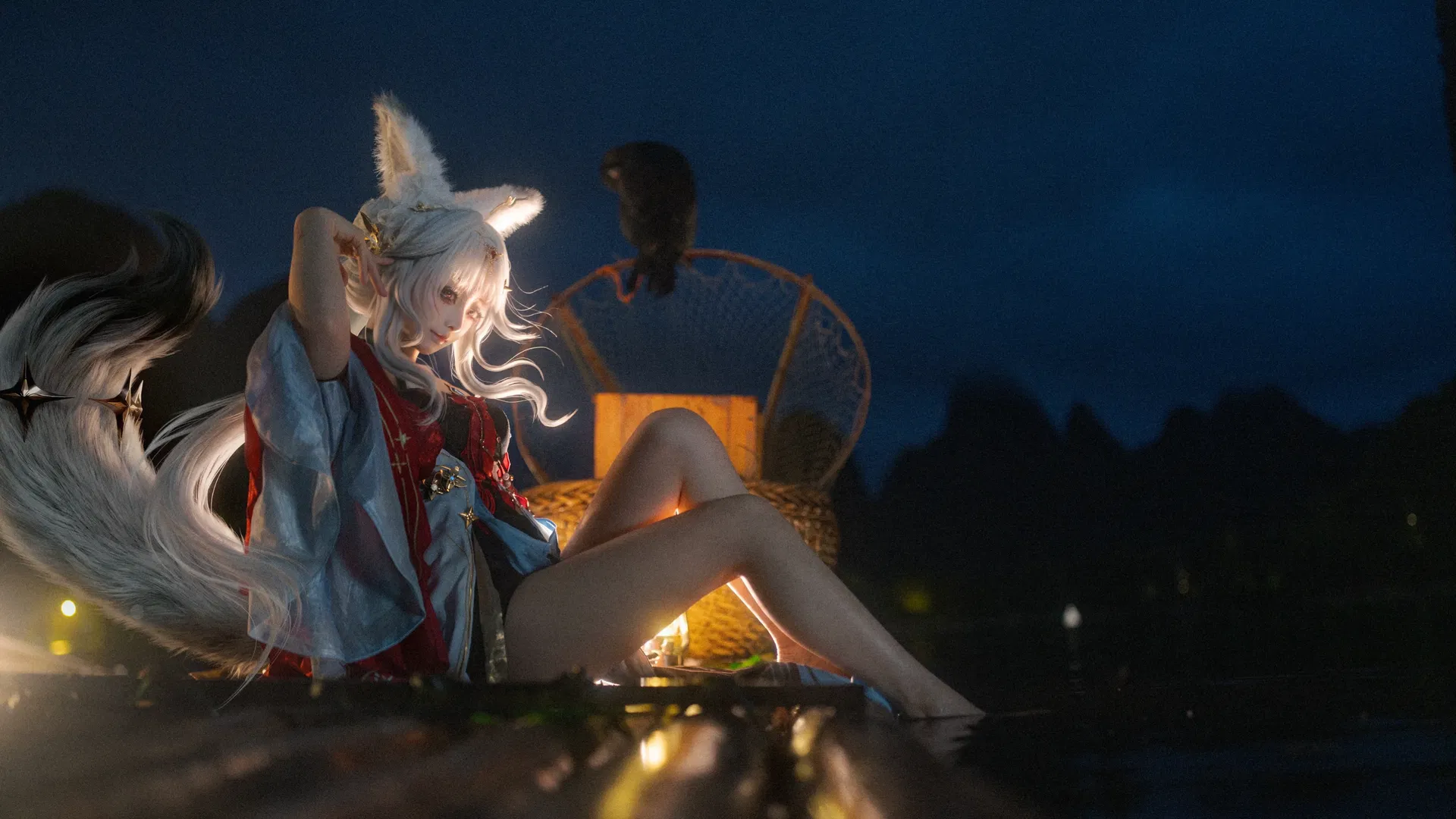 【心月狐cos】鸣潮阳朔夜景的奇幻相遇 - 第 3 张