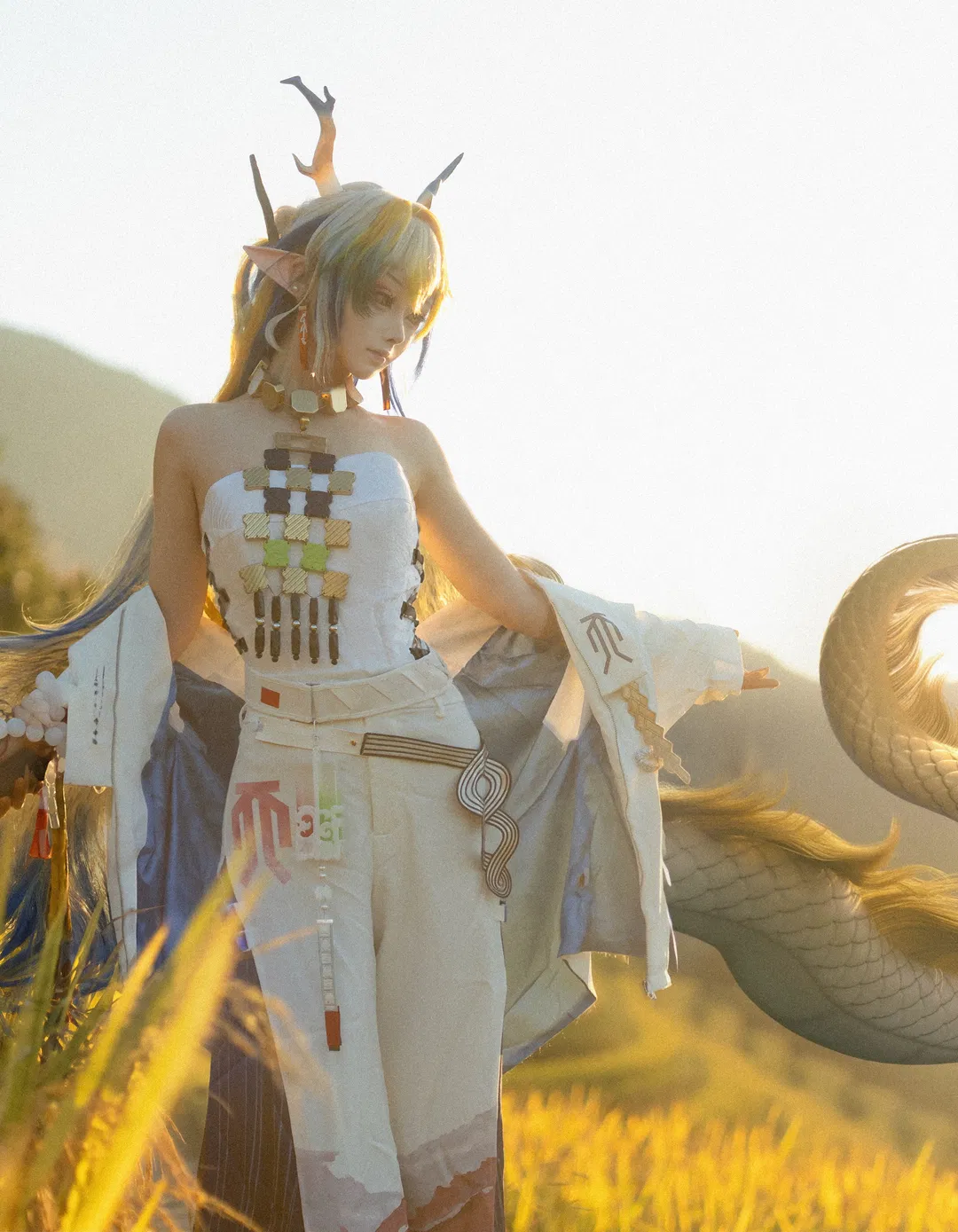 【黍cos】明日方舟黍的龙脊梯田秋日旅拍 - 第 3 张