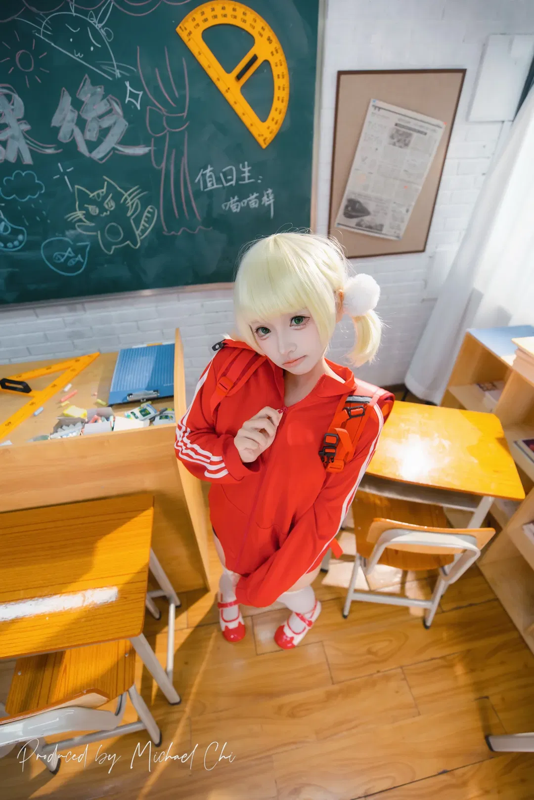 【时雨羽衣cos】教室里的红白运动服与放学后的少女 - 第 3 张