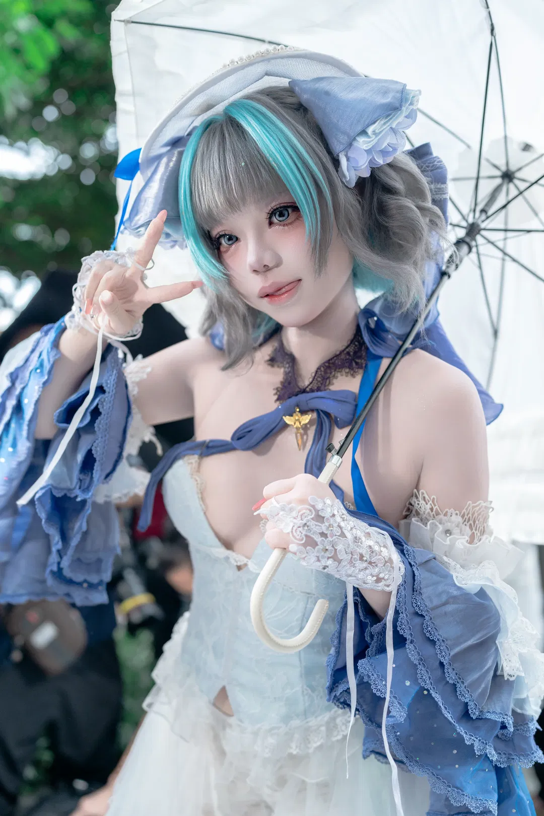 【柴郡貓cos】碧藍航線CICF漫展花車巡遊的藍白浪漫 - 第 1 張