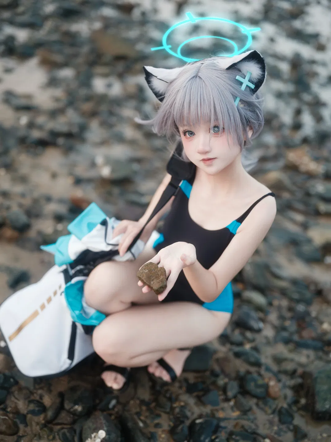 【砂狼白子cos】蔚藍檔案的海邊碎石灘記錄 - 第 3 張