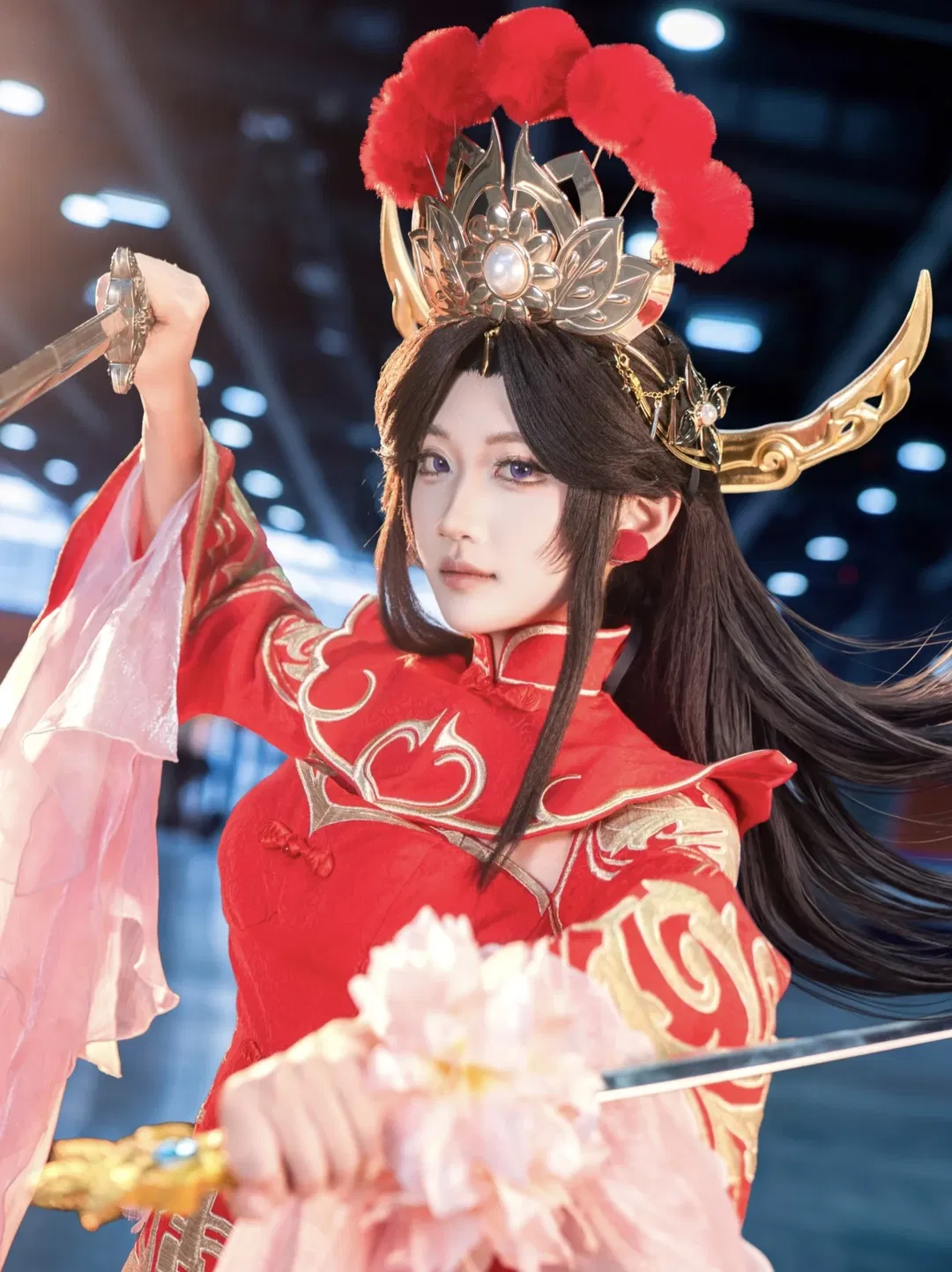 【露娜cos】王者荣耀一生所爱，红金交织的浪漫 - 第 1 张