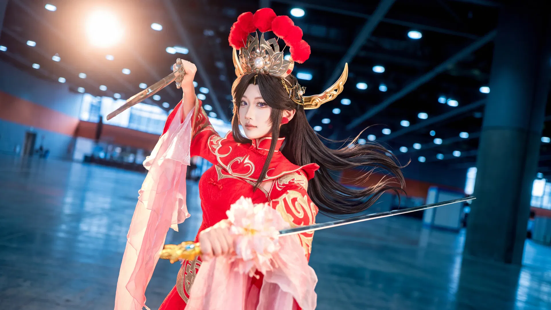 【露娜cos】王者荣耀一生所爱，红金交织的浪漫 - 第 2 张