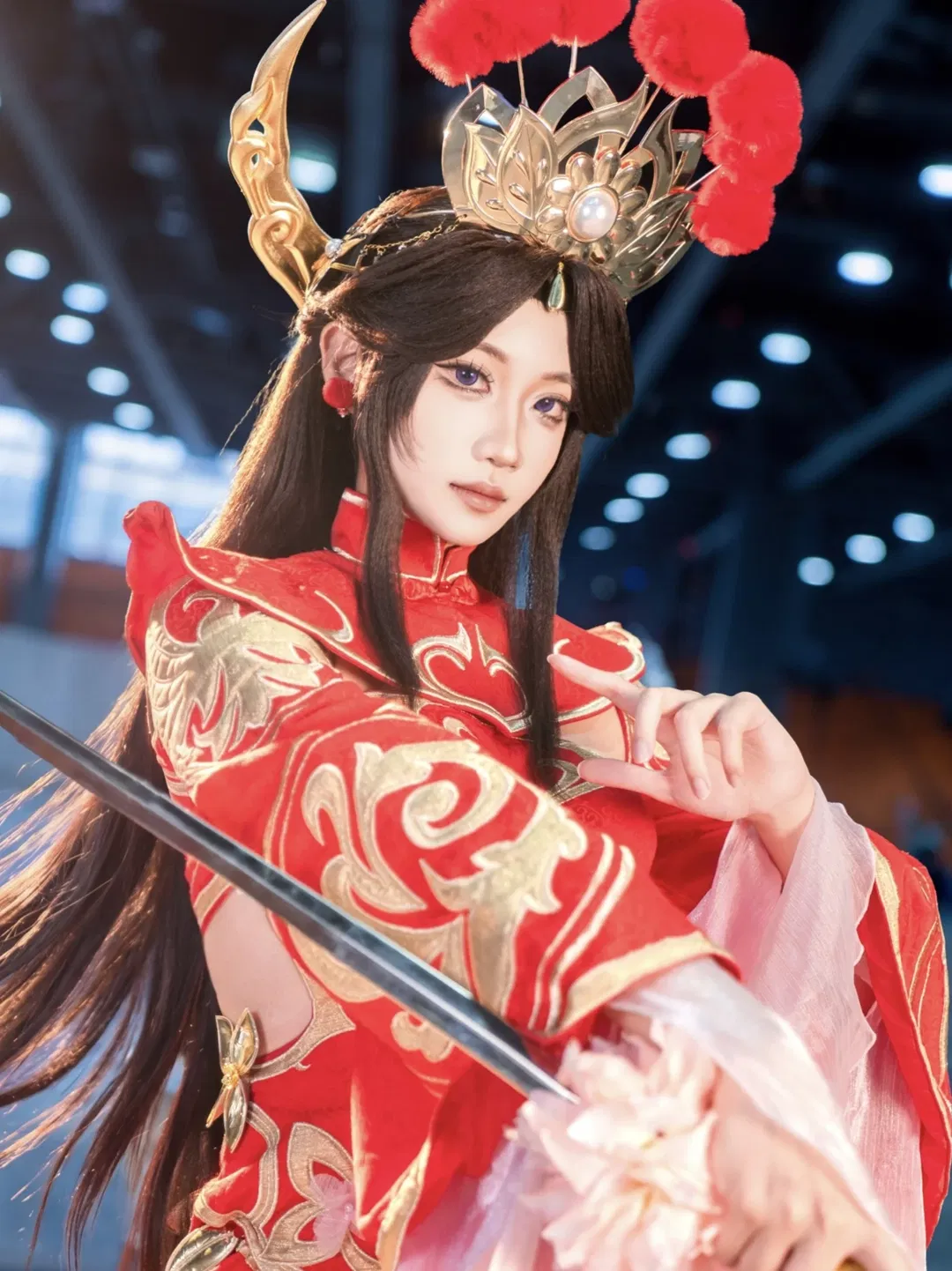 【露娜cos】王者荣耀一生所爱，红金交织的浪漫 - 第 3 张