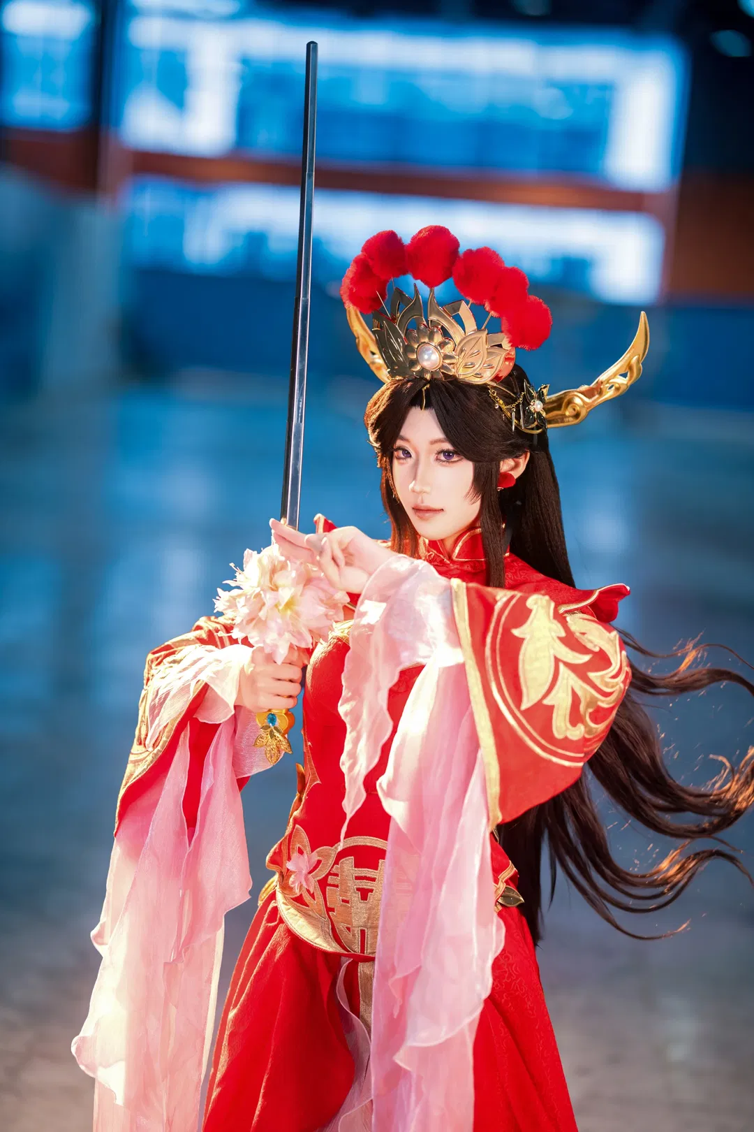 【露娜cos】王者荣耀一生所爱，红金交织的浪漫 - 第 5 张