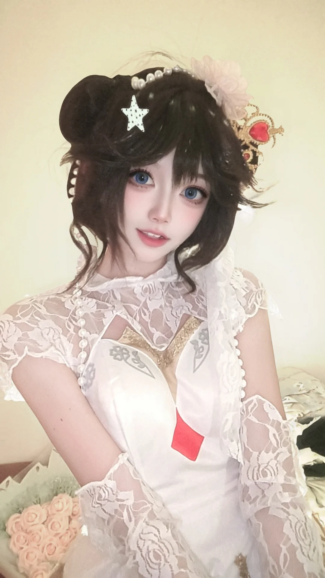 【小乔cos】王者荣耀纯白花嫁，定格梦幻时刻 - 第 1 张
