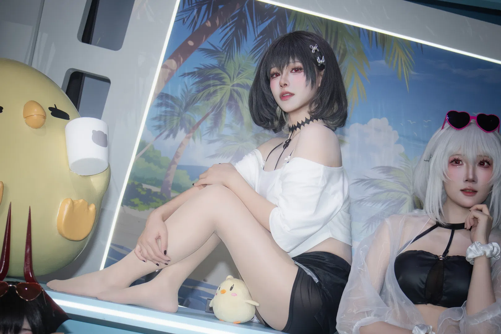 碧蓝航线海滩风cos，黑发红瞳的夏日氛围感 - 第 2 张