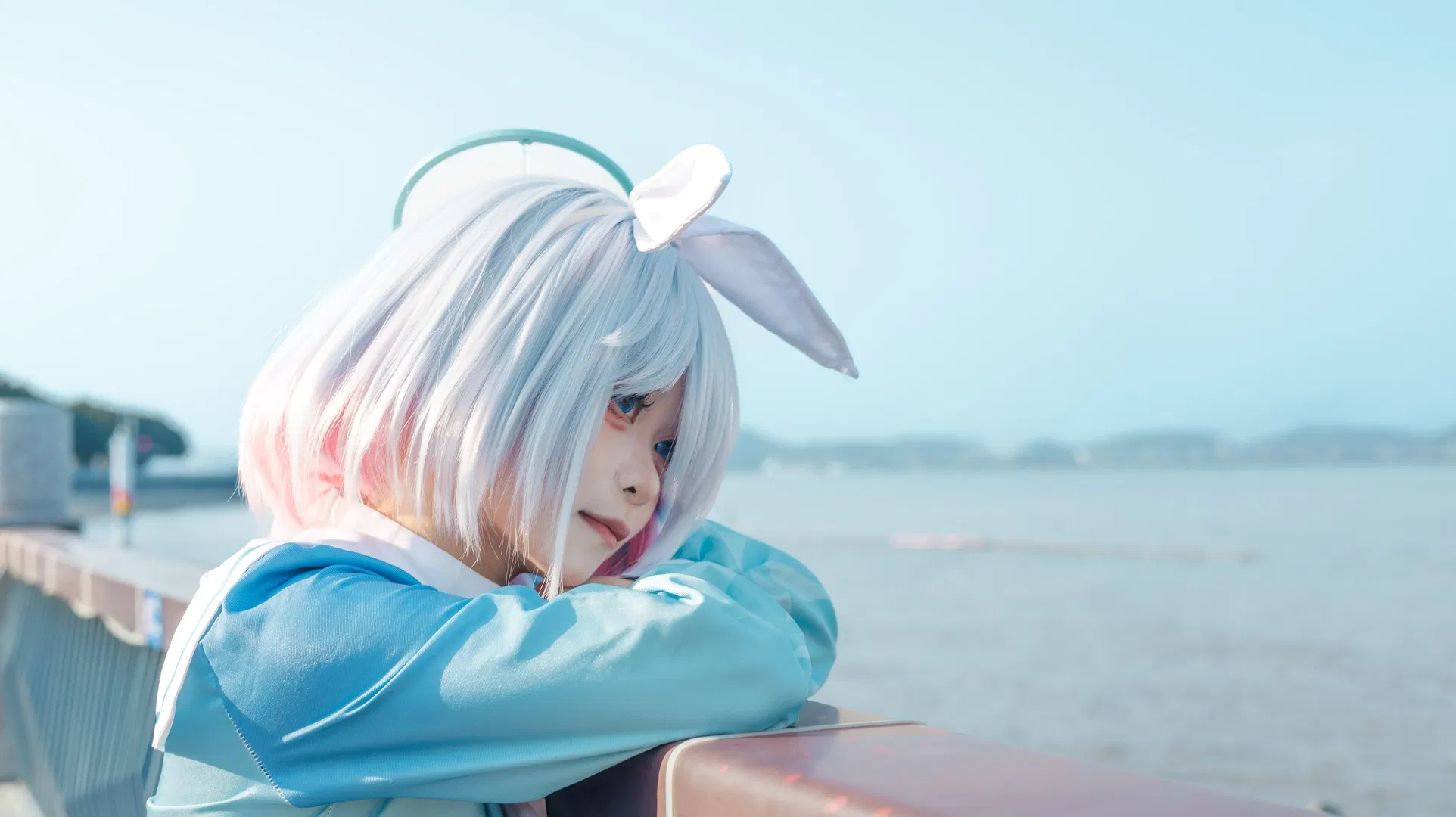 【阿羅娜cos】南沙海邊捕捉蔚藍檔案的藍色光影 - 第 4 張