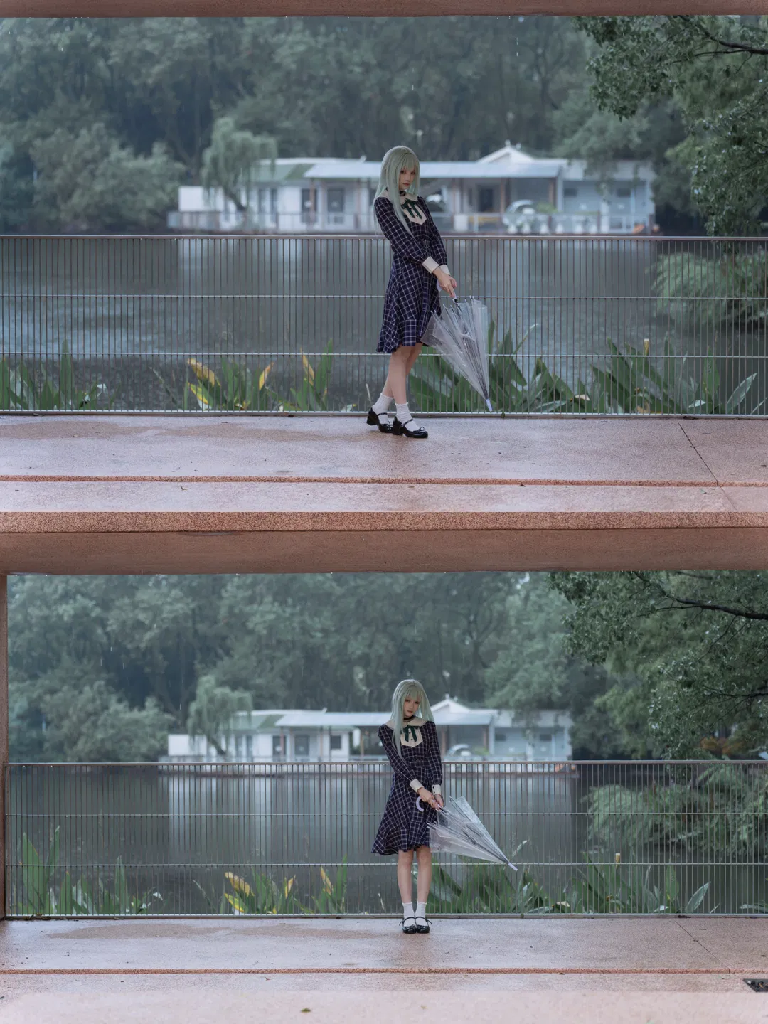【若葉睦cos】mujica雨天氛圍感，揹著琴盒撐傘的冷感少女 - 第 14 張