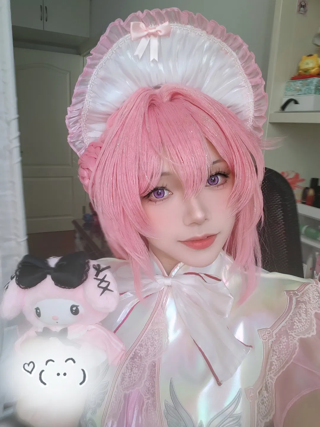 【Doro cos】女僕至上主義這套粉白妝造真的很搭 - 第 1 張