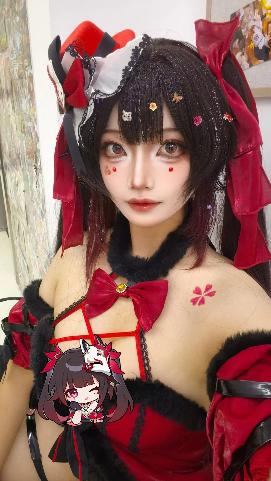 【花火cos】崩坏星穹铁道，红黑配色与人生妆容的碰撞 - 第 1 张