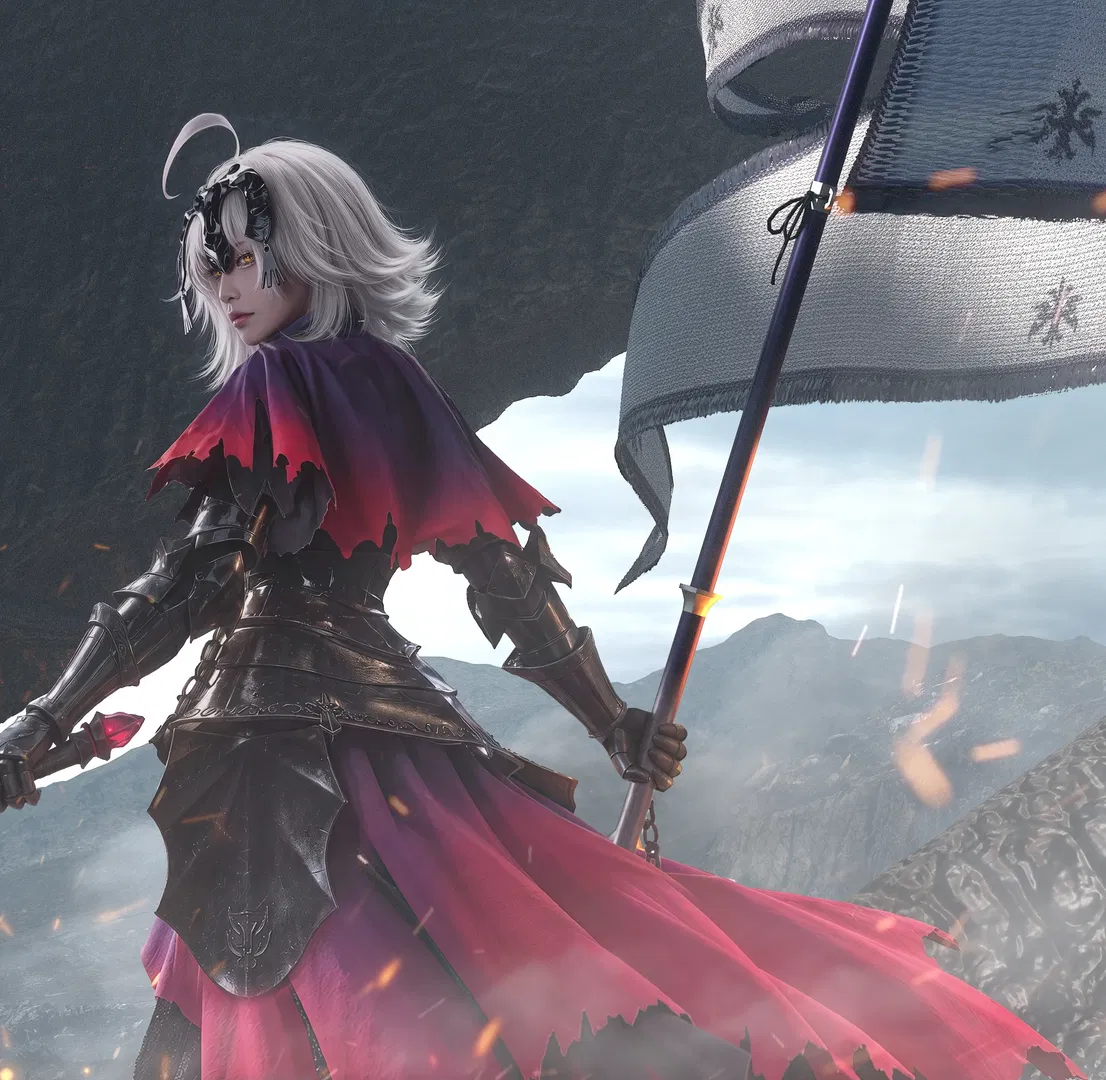 【黑贞德cos】fate FGO 暗黑骑士与巨龙的史诗感正片 - 第 3 张