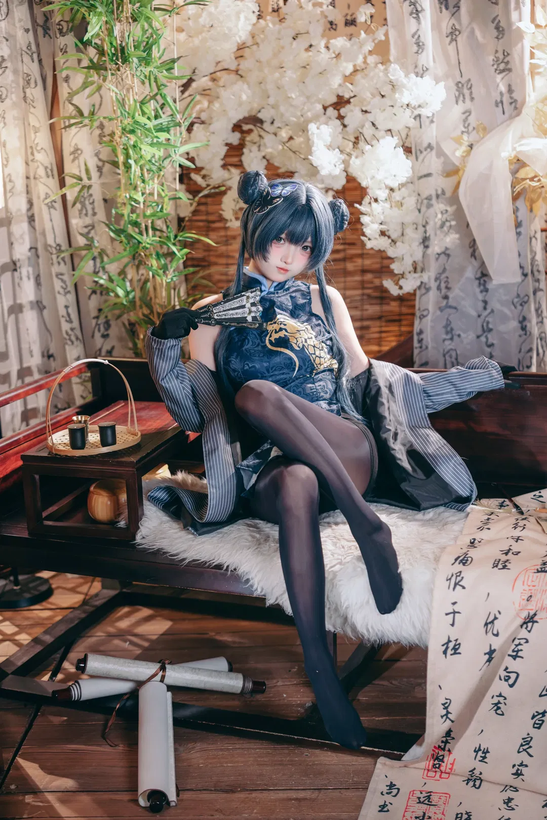 【妃咲cos】碧蓝航线妃咲，天青墨色下的黑丝与机械爪