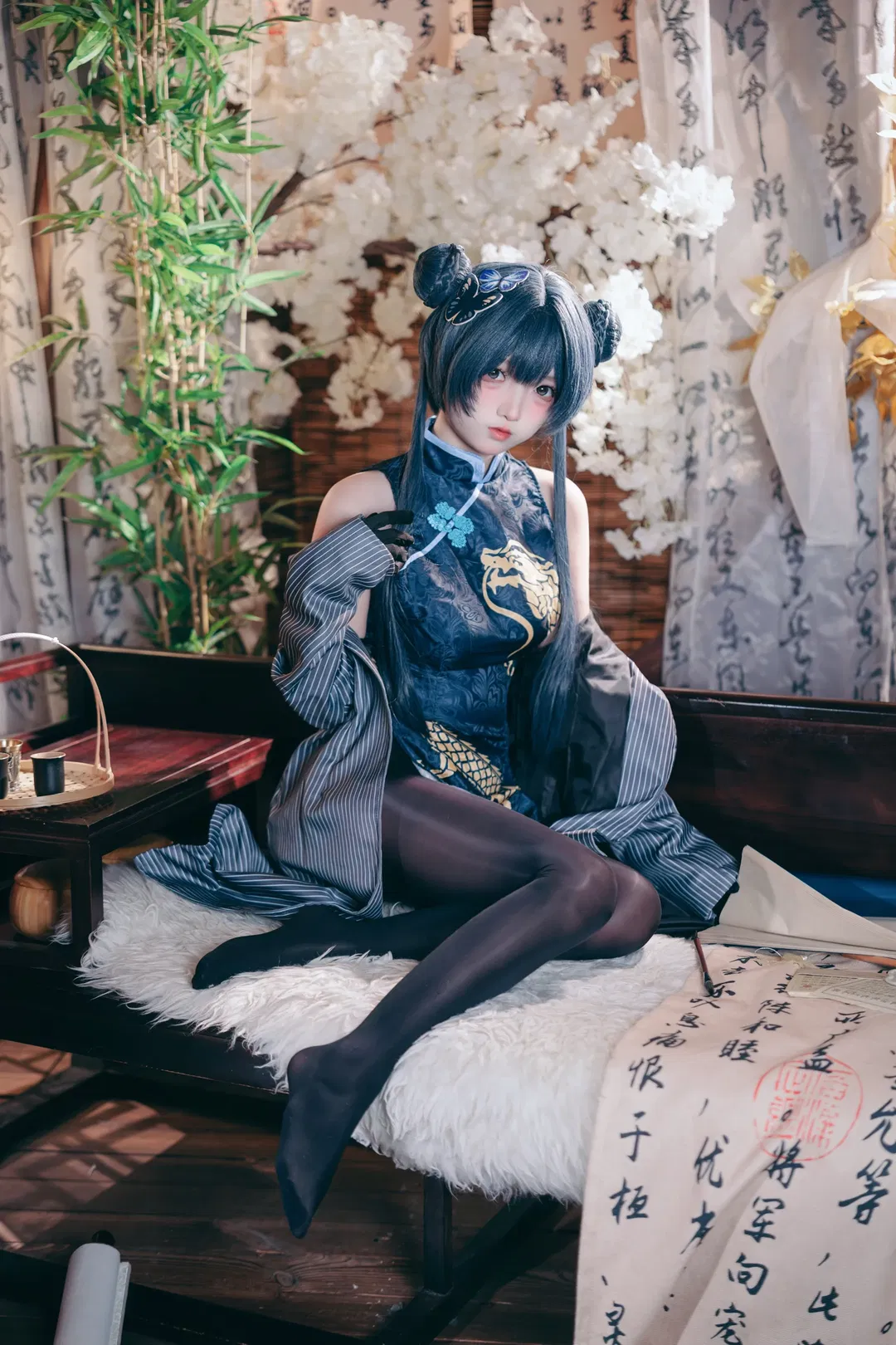【妃咲cos】碧蓝航线妃咲，天青墨色下的黑丝与机械爪 - 第 3 张
