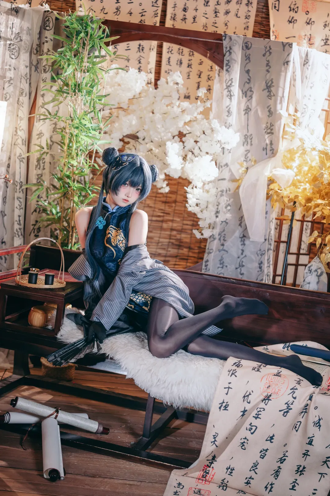 【妃咲cos】碧蓝航线妃咲，天青墨色下的黑丝与机械爪 - 第 5 张